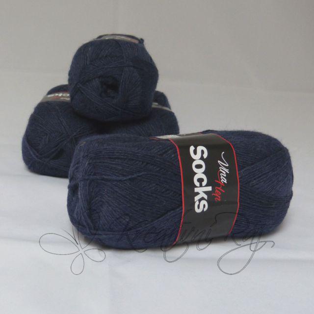 Pletací příze Socks (6114) - tmavě modrá