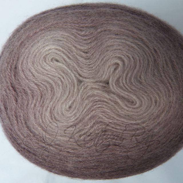Pletací příze Angora Gold ombre batik (7295) - hnědo-béžová DOPRODEJ