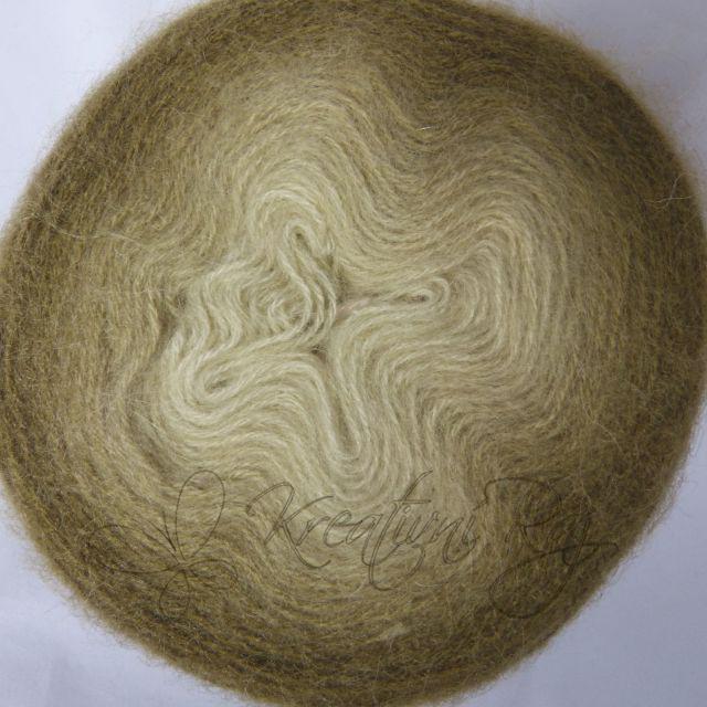 Pletací příze Angora Gold ombre batik (7355) - khaki DOPRODEJ