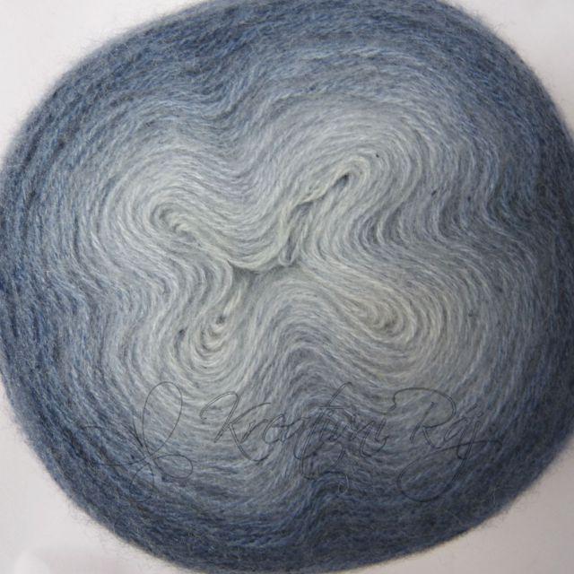 Pletací příze Angora Gold ombre batik (7362) - šedo-modrá DOPRODEJ