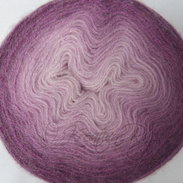Pletací příze Angora Gold ombre batik (7244) - fialová DOPRODEJ