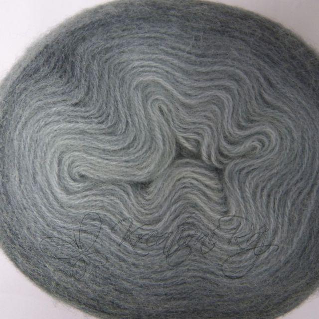 Pletací příze Angora Gold ombre batik (7267) - šedá DOPRODEJ