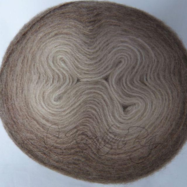 Pletací příze Angora Gold ombre batik (7243) - béžová DOPRODEJ