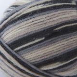 Pletací příze Best Socks 4-fach (7073) - černobílý melír