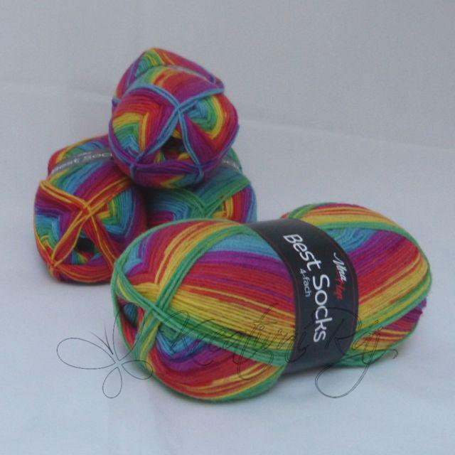 Pletací příze Best Socks 4-fach (7074) - barevný melír