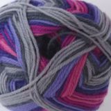 Pletací příze Best Socks 4-fach (7075) - fialovo-růžový melír