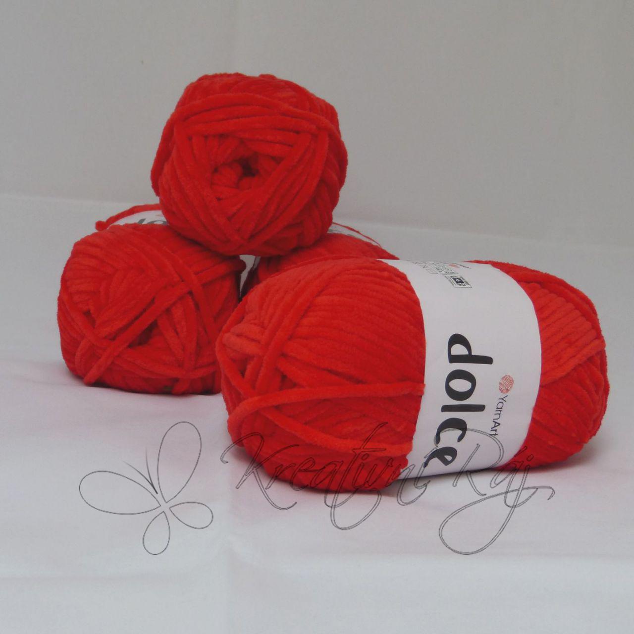 Pletací příze Dolce (748) - červená