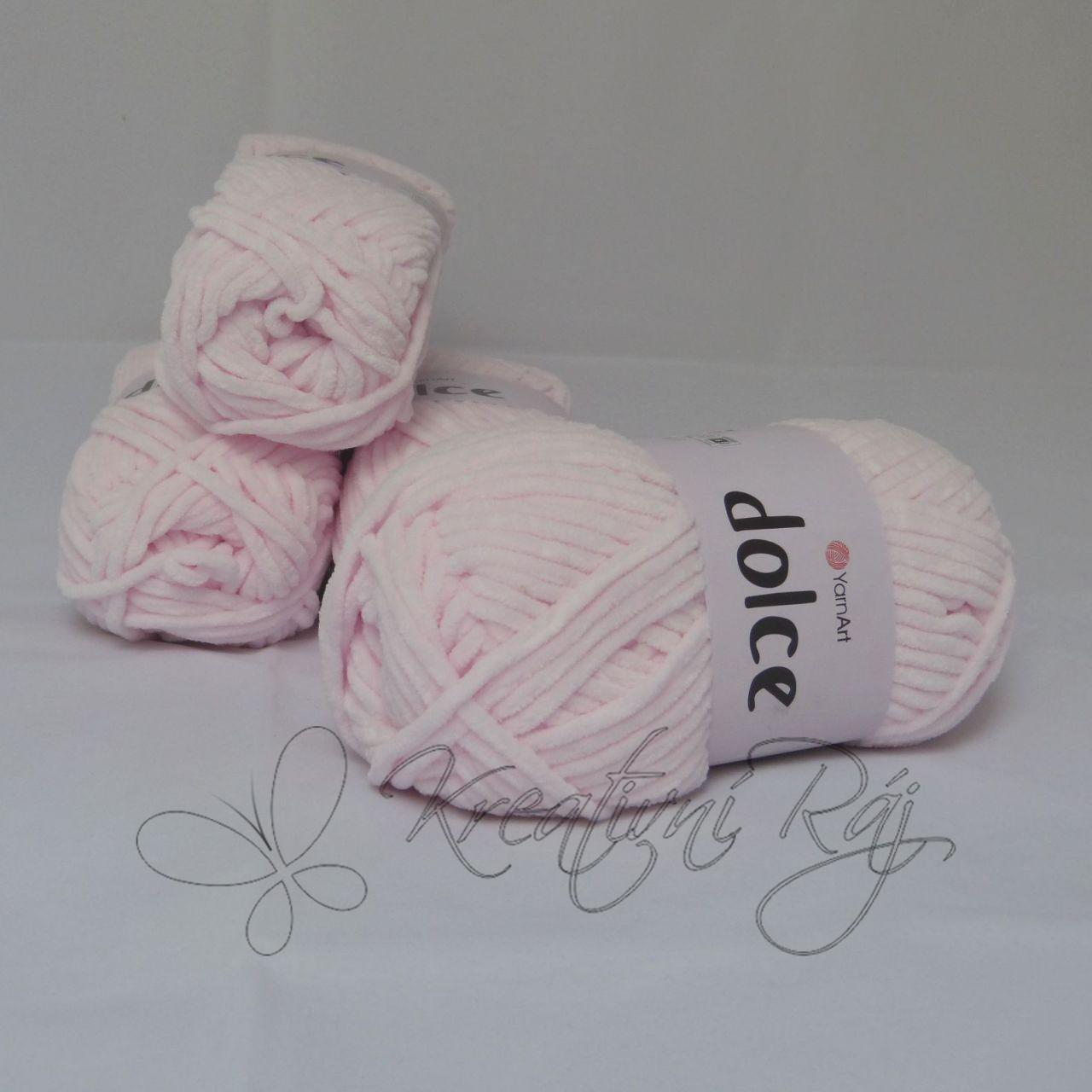 Pletací příze Dolce (781) - pastelově růžová
