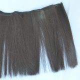 Umělé vlasy na panenku - tmavě hnědé rovné