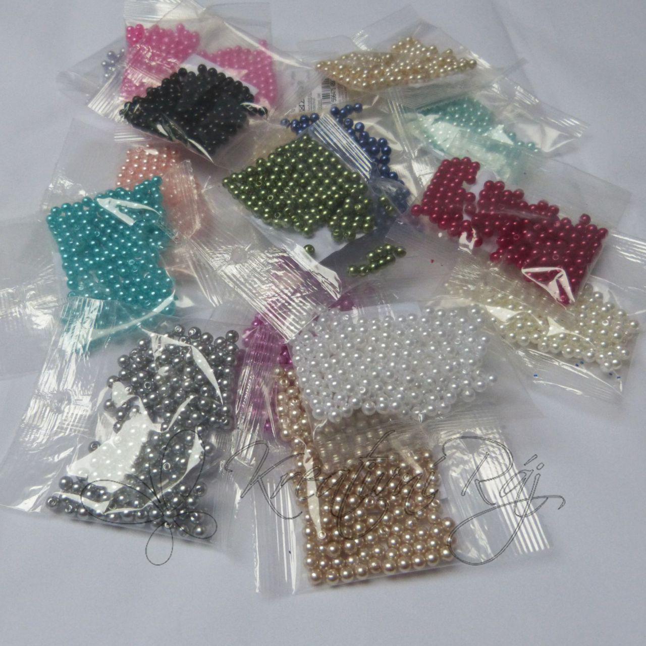 Plastové voskové korálky - světlá broskvová