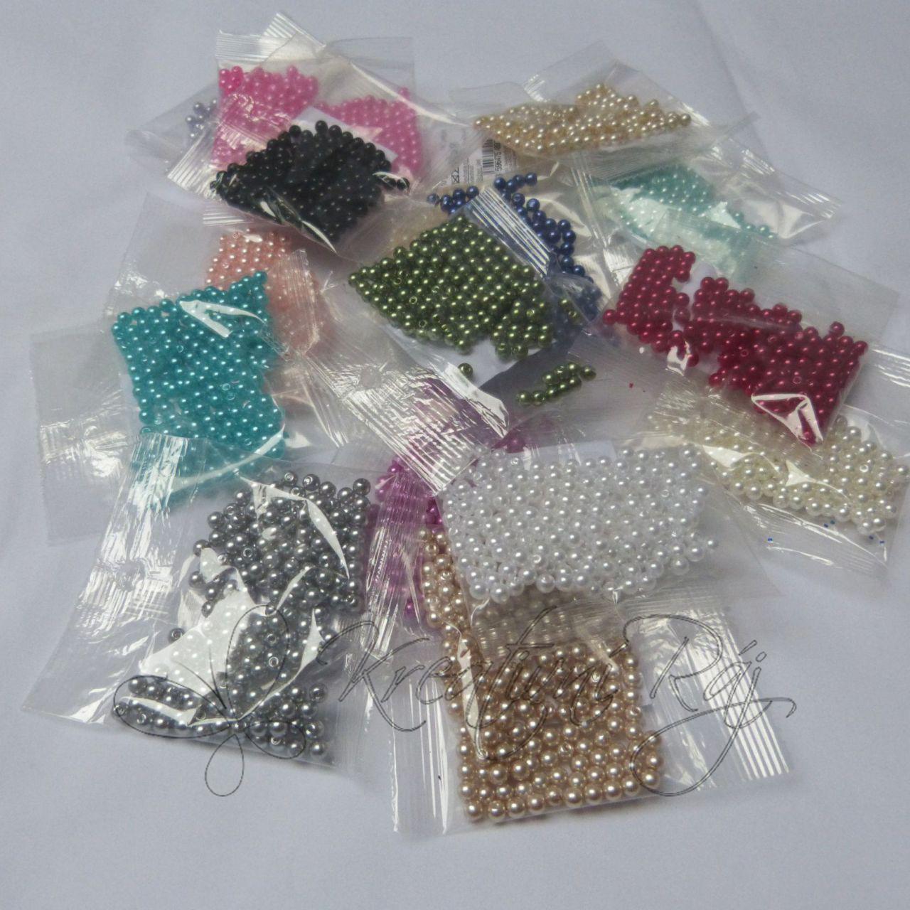 Plastové voskové korálky - mint