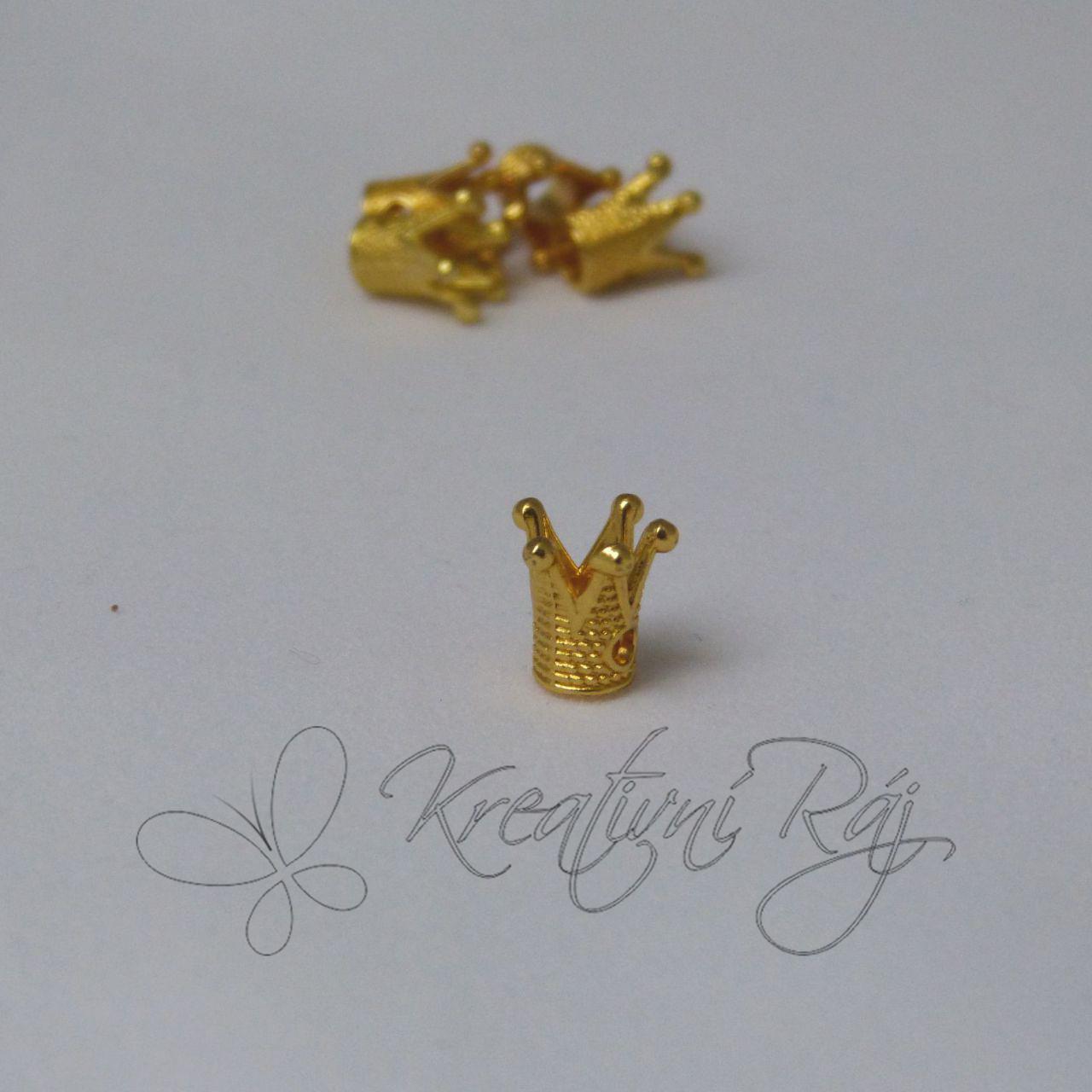 Zlatá korunka k našití 10 x 10 mm