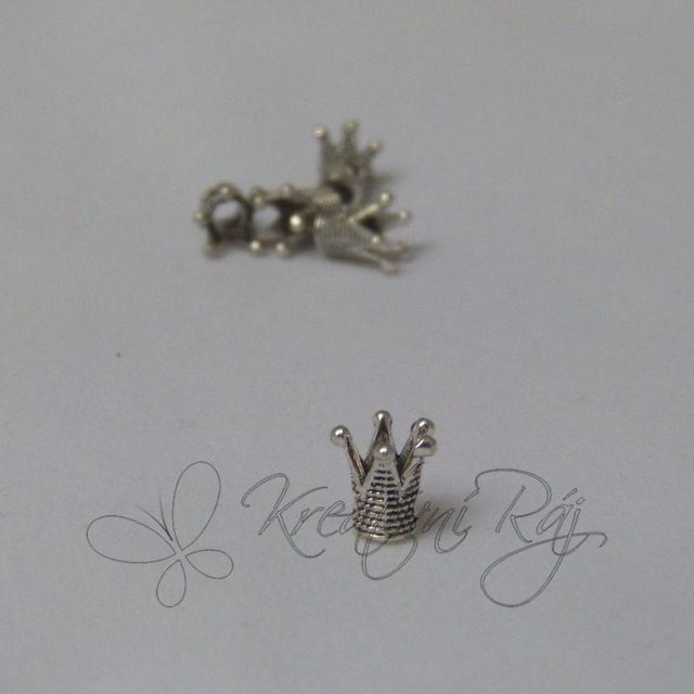 Stříbrná korunka k našití 10 x 10 mm