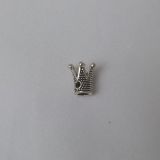 Stříbrná korunka k našití 10 x 10 mm