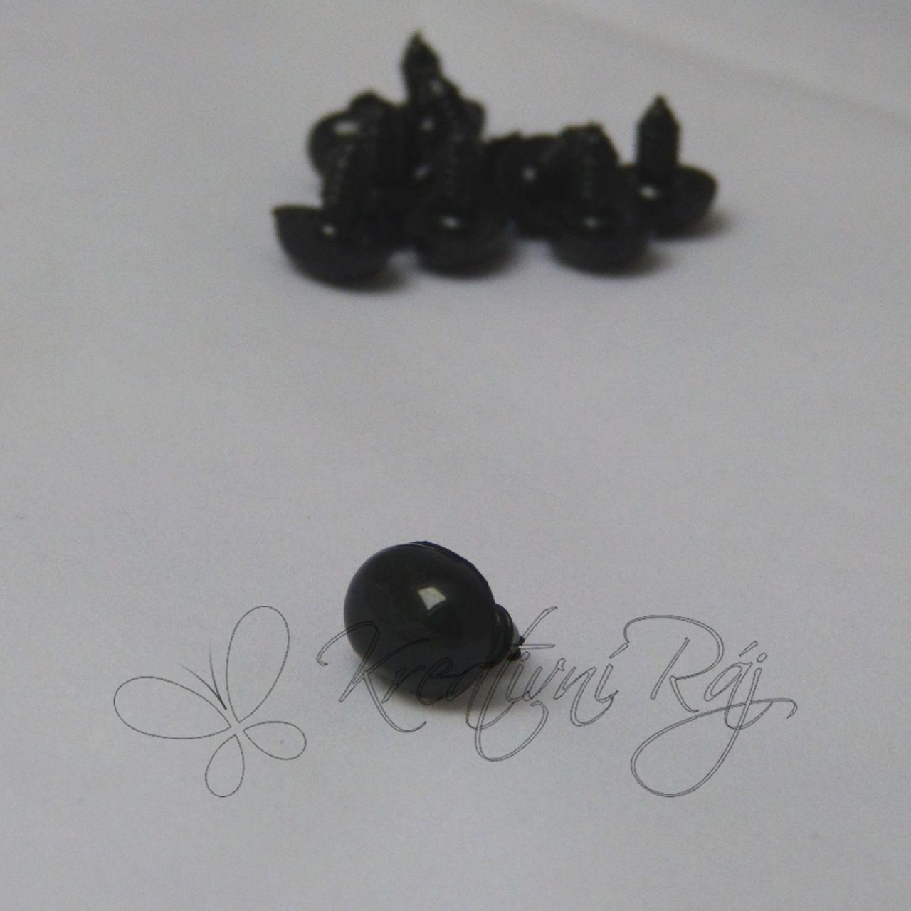 Bezpečnostní čumáček oválný 13 x 16 mm černý