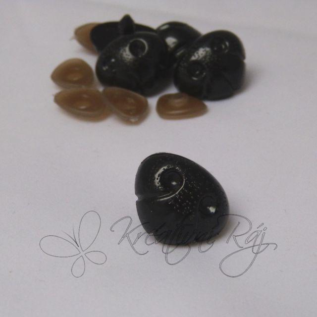 Bezpečnostní čumáček velký černý 23 x 29 mm