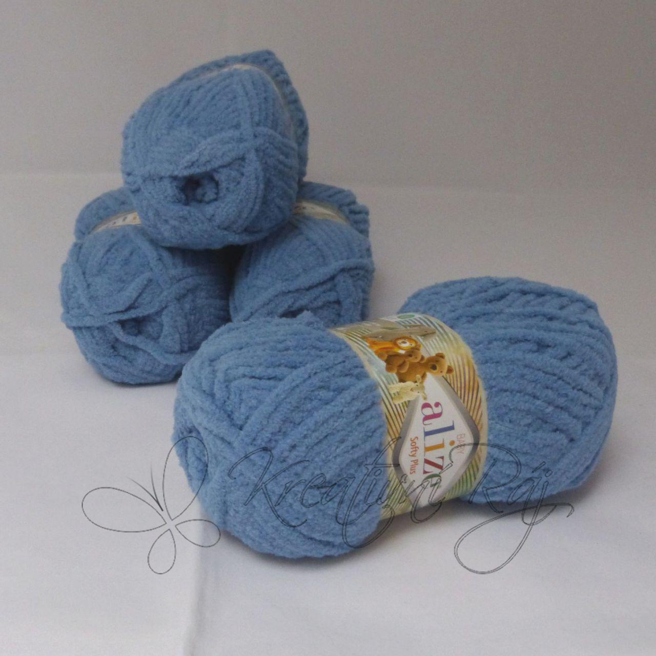 Pletací příze Softy Plus (374) - modrá