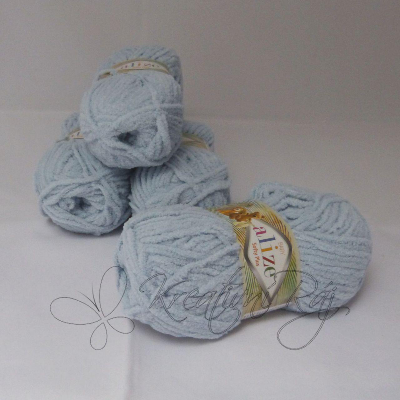 Pletací příze Softy Plus (500) - šedo-modrá