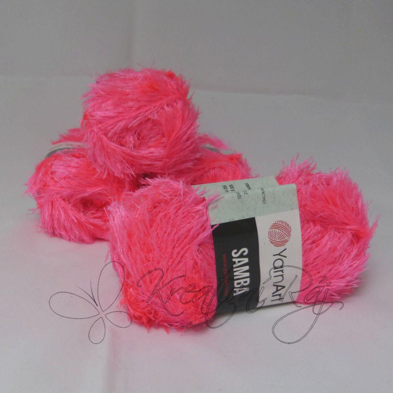 Pletací příze Samba (08) - zářivě růžová