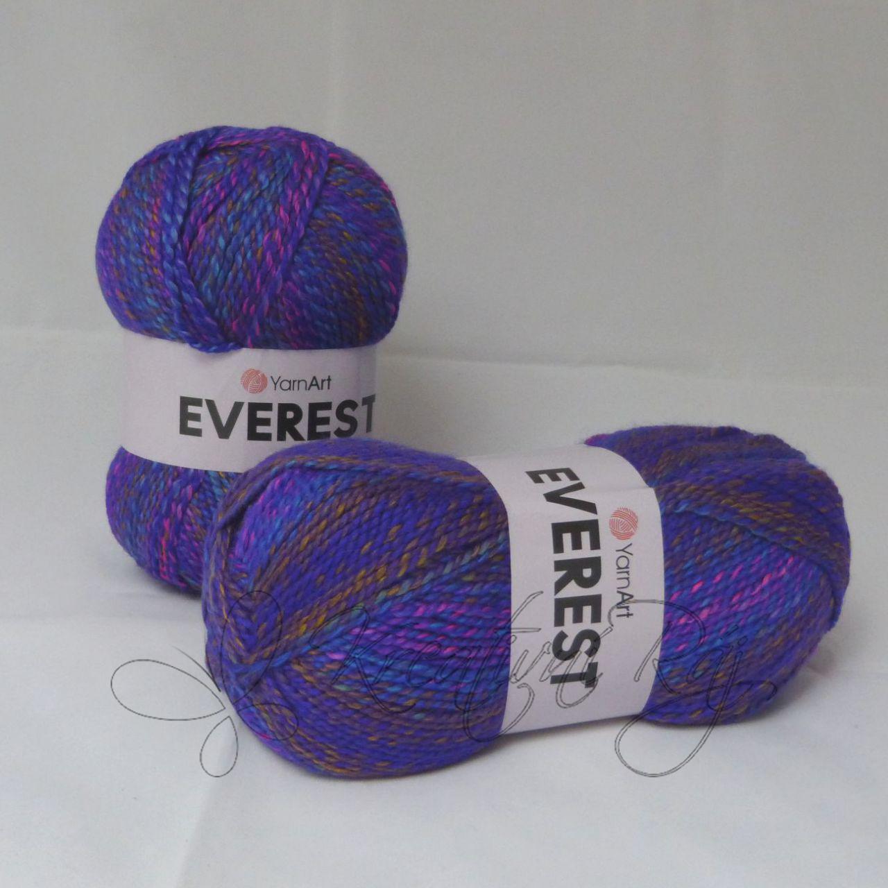 Pletací příze Everest (7042) - fialový melír