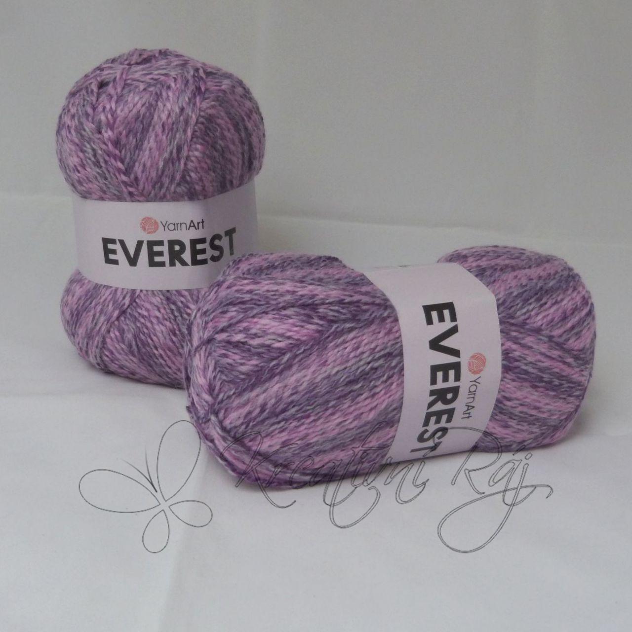 Pletací příze Everest (7023) - fialovo-růžový melír
