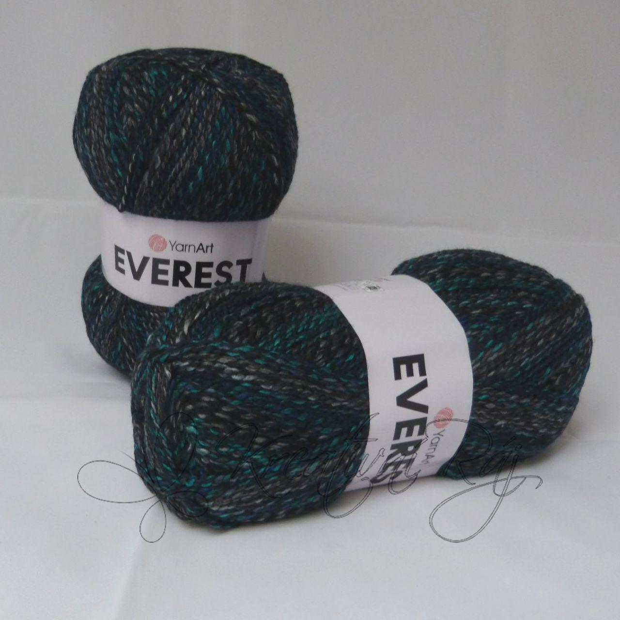 Pletací příze Everest (7054) - tmavě-šedý melír