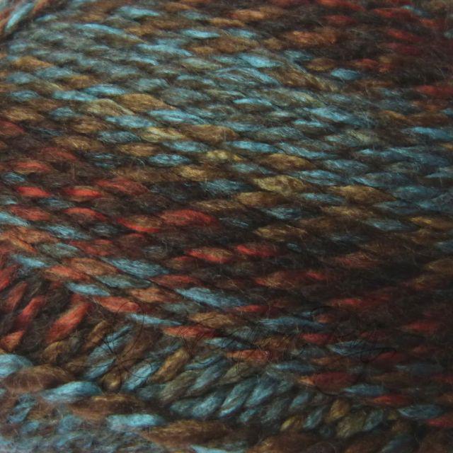 Pletací příze Everest (7046) - hnědý barevný melír