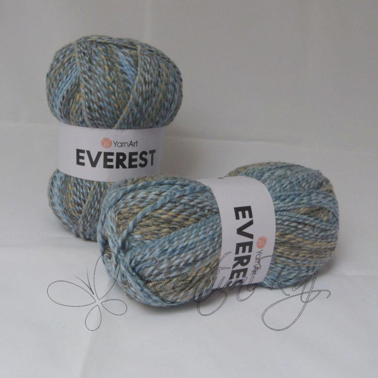 Pletací příze Everest (7030) - šedo-modrý melír