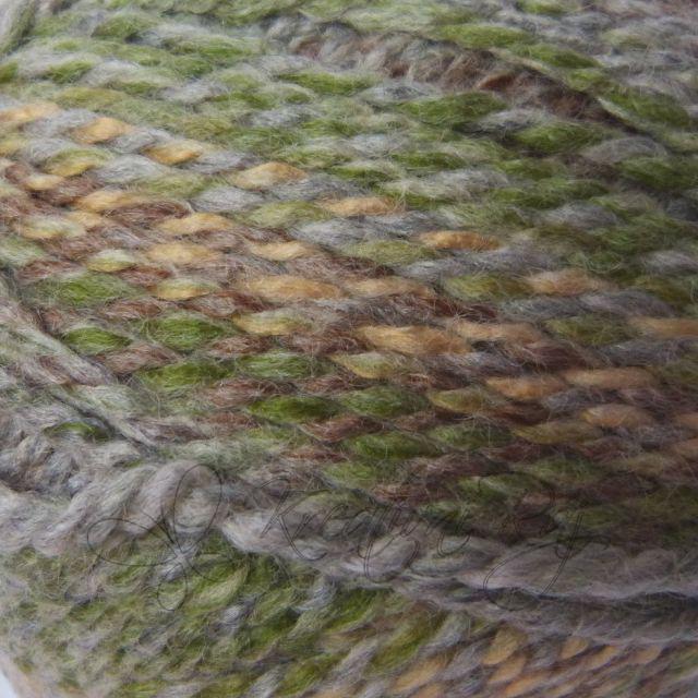 Pletací příze Everest (7050) - šedo-zelený melír