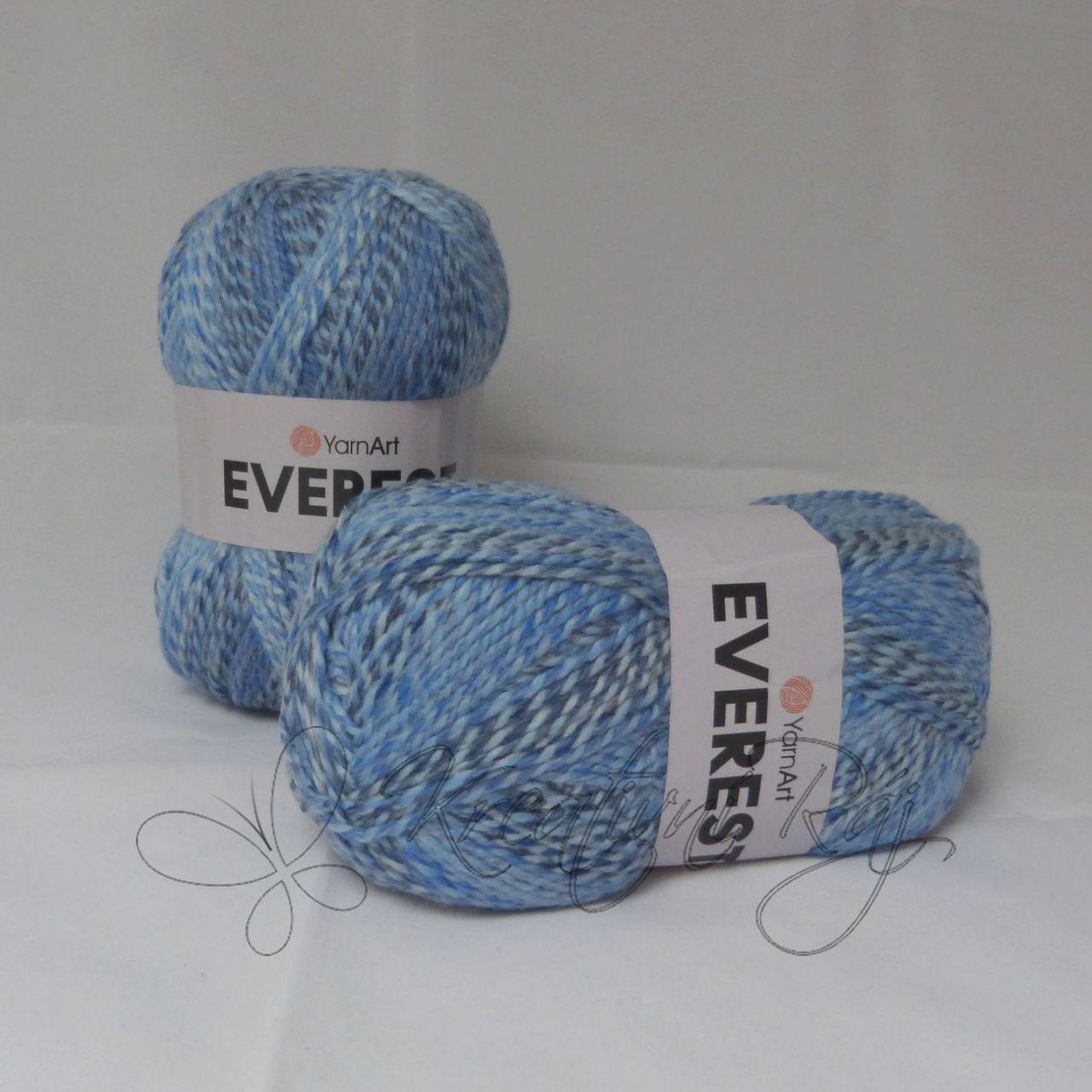 Pletací příze Everest (7021) - blankytně modrý melír
