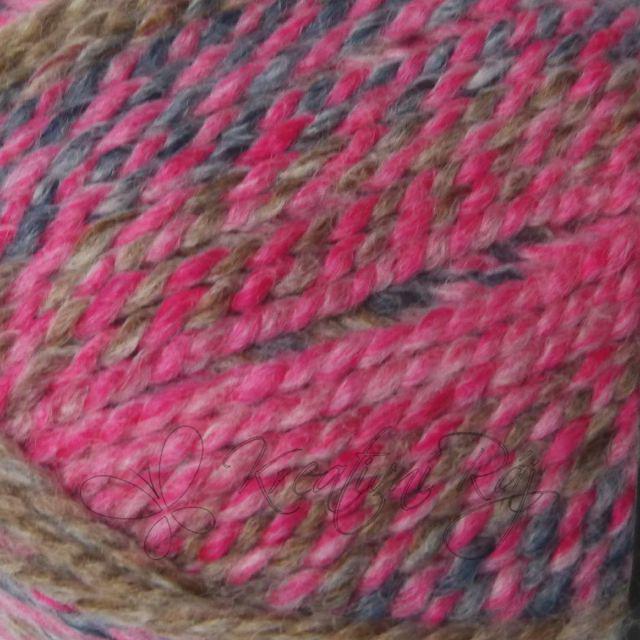 Pletací příze Everest (7051) - šedo-růžový melír