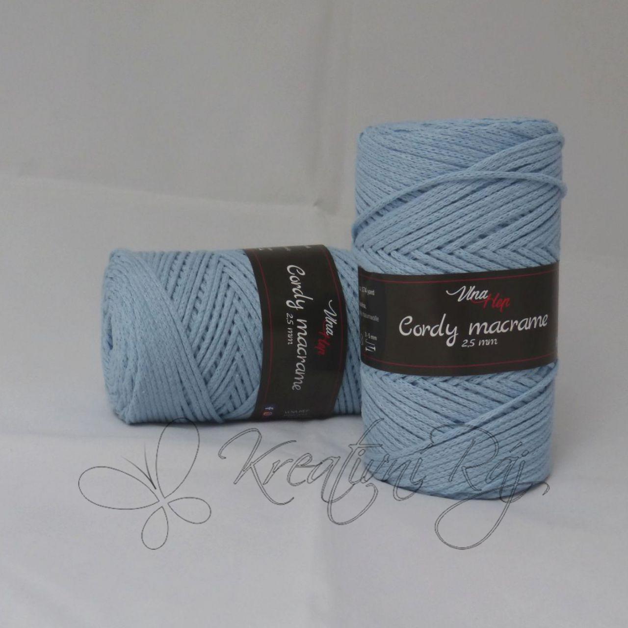 Pletací příze Cordy macrame (8422) - světle modrá