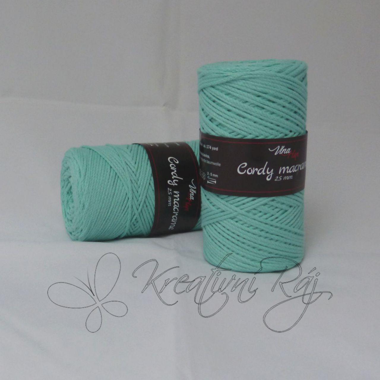 Pletací příze Cordy macrame (8134) - mint